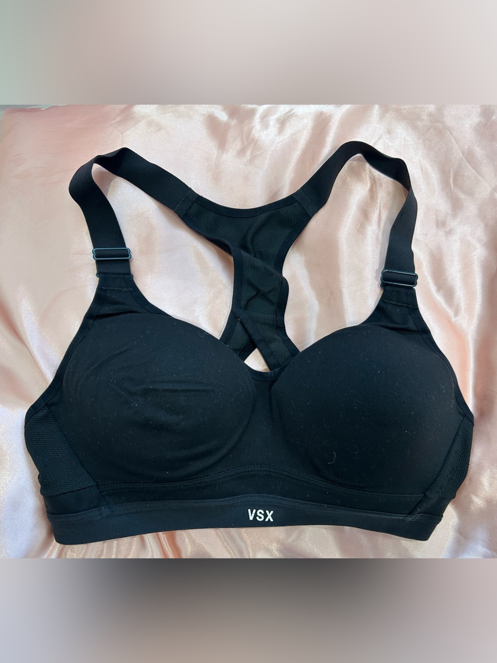 VSX Black Racerback Molded-Cup Sports Bra